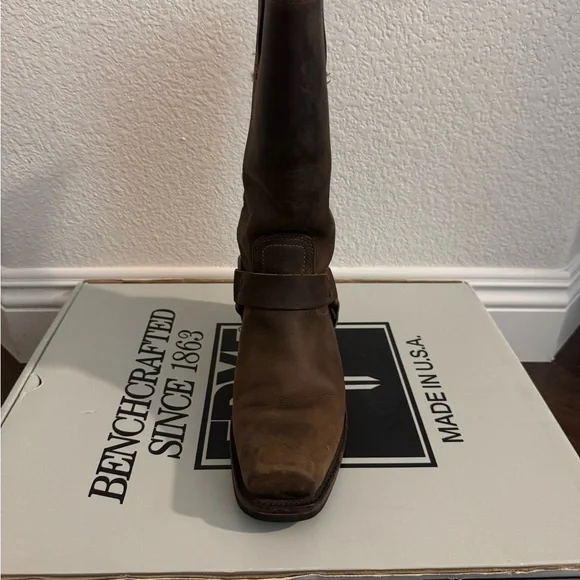 Tan Frye Harness Leather Boots - Picture 3 of 14